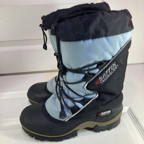 Baffin Technology Blue-Black Winter Boots Women’s Size 8 W Warm With Felts - Picture 5 of 8